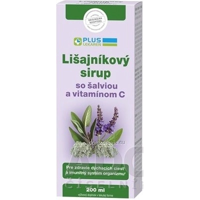 Plus Lekáreň Lišajníkový sirup so šalviou a vitamínom C 200 ml