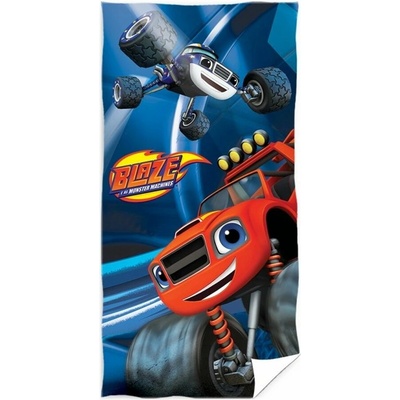 Carbotex Detská osuška Plamienok a štvorkoláci motív Blaze a Darington 70 x 140 cm