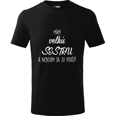 Handel detské tričko Mám veľkú sestru čierna