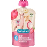 babylove Плодово пюре от ябълки, ягоди и банани, 1+ години, 100 g (10469225)