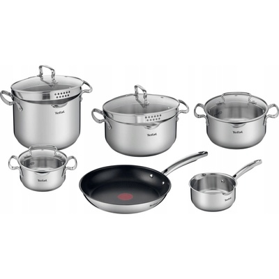 Súprava hrncov Tefal Duetto+ nerezová oceľ 10 ks indukcia G732SA55