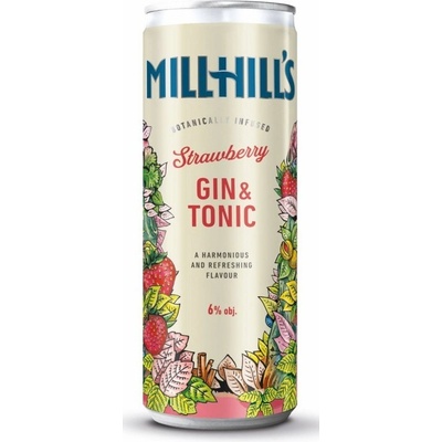 Millhil's Strawberry Gin & Tonic 6% 0,25 l (plech)