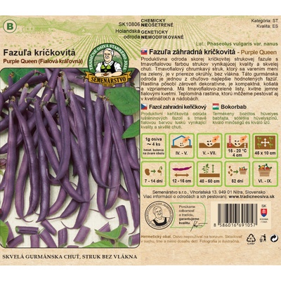 Fazuľa záhradná Purple Queen 20 g