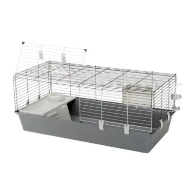 Ferplast - CAGE Rabbit 120 -Оборудвана клетка за зайци и други гризачи, 118 х 58, 5 х 51, 5 см