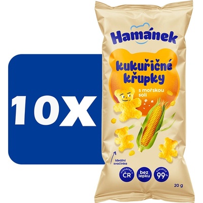 Hamánek Kukuričné chrumky s morskou soľou 10 x 20 g