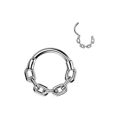 Šperky4U Ocelový piercing segment kruh řetěz SG133-1208