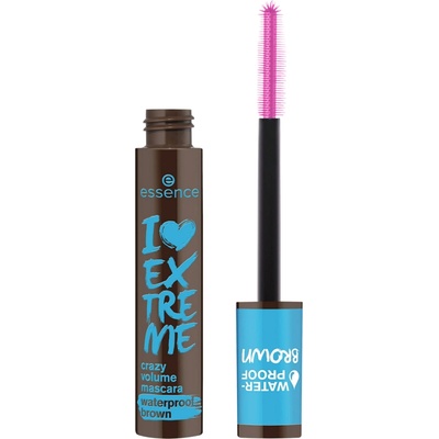 essence I love extreme crazy volume voděodolná řasenka pro objem 01 Cozy Brown 12 ml