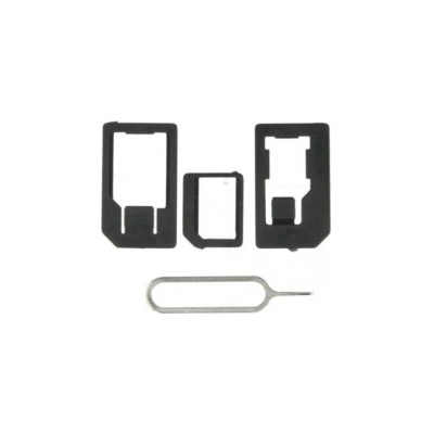 Adaptér pro nano a microSIM karty + jehla na vyjmutí SIM karty