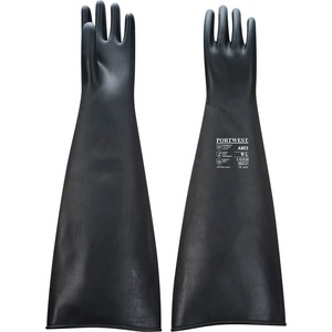 Portwest Ръкавици portwest heavyweight rubber a803 / Химически латекс, дължина 60 см - черни xl (a803bkrxl)