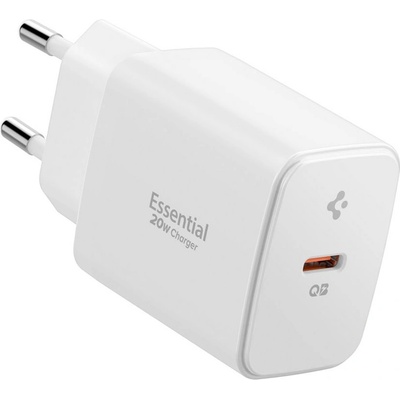 Spigen Стенно зарядно устройство за iOs и Android с USB-C от Spigen Essential EE201EU - Бяло (8809971235266)