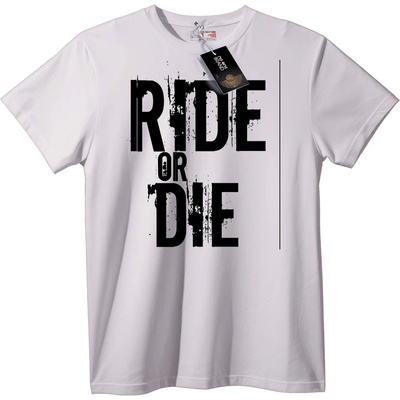 NOONEBRAND Тениска Язди или умри - M, White