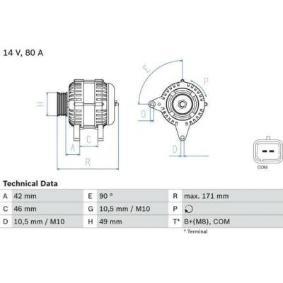 generátor BOSCH 0 986 082 740