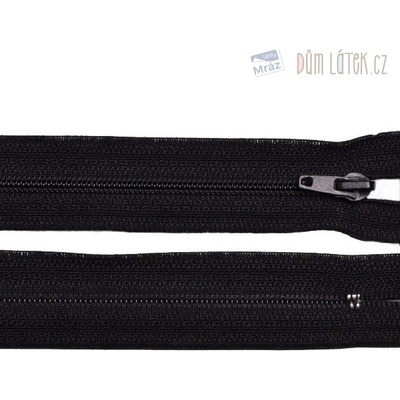 Zips špirálový 3mm nedeliteľný 30cm čierna