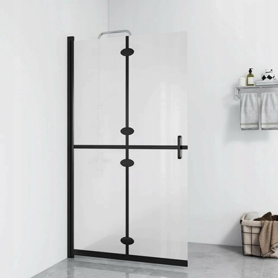 vidaXL Skládací sprchová zástěna mléčné ESG sklo 120 x 190 cm