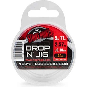 Fox Rage Fluorocarbon Strike Point Drop N Jig Line 40m 0,25mm 4,25kg