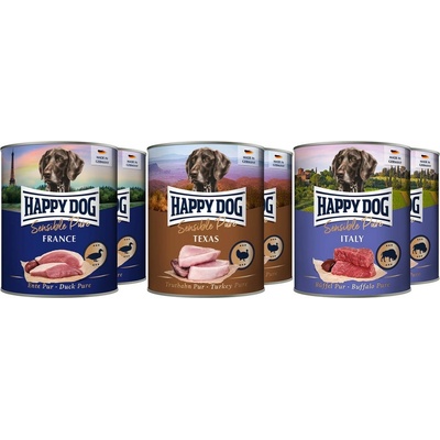 Happy Dog Sensible Pure kombinované balení 6 x 800 g