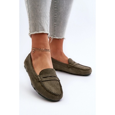 Evento Dámské semišové mokasíny tmavě béžové Ranica hnědá