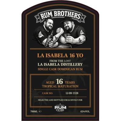 Rum Brothers La Isabela 16y 62% LE 0,7 l (holá láhev)