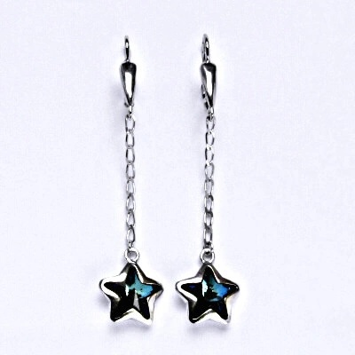 Čištín se Swarovski krytalem bermuda blue hvězda NK 1325/1/20