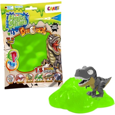 CRAZE Магически слайм Craze - Динозаври, с фигурка изненада, 75 ml, асортимент (C56158)