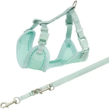TRIXIE Junior Puppy Soft Harness with Leash - Регулируем нагръдник с повод за подрастващи кучета 26-34 см, повод - 2 метра, зелена мента