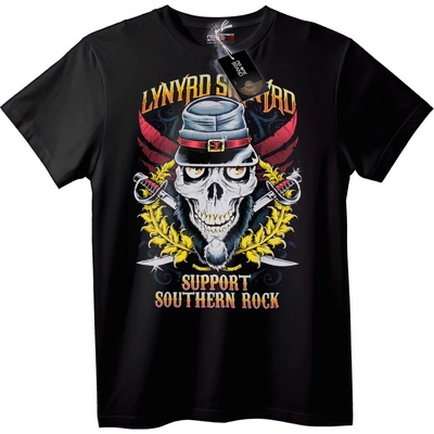 NOONEBRAND Тениска Lynyrd Skynyrd Черепен Рок - 2XL, Black