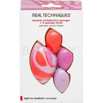 Real Techniques Miracle Complexion Sponge houbička na make-up Miracle Complexion Sponge 1 ks + mini houbička Miracle Complexion Sponge 3 ks
