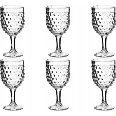 Design Skleničky na bílé víno skleničky červené víno skleničky na vodu Affek Elise Dots bezbarvé 6 x 280 ml