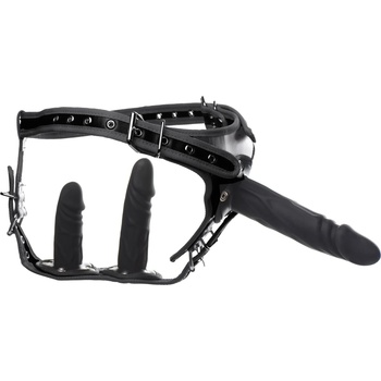 Image 1 of Strict Double Penetration Strap On Harness Black