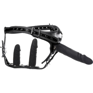 Strict Double Penetration Strap On Harness Black