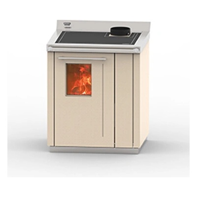 Thermorossi BOSKY 30 SQUARE EVO5 "READY TO START" na drevo s teplovodným výmenníkom Béžová