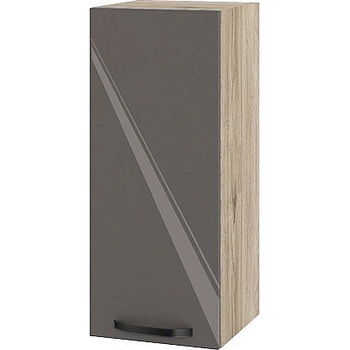 ИРИМ Горен кухненски шкаф Сити АРФ-Антрацит гланц-05-1 30 см