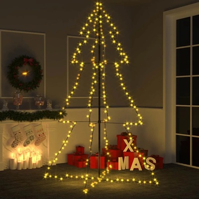 vidaXL Vianočný stromček v tvare kužeľa 240 LED diód Vnútorný Vonkajší 118x180 cm