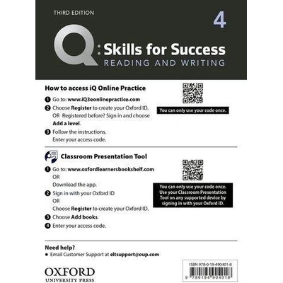 Q Skills for Success 4 Reading & Writing Teacher´s Access Card, 3rd - Debra Daise