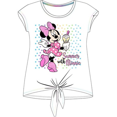 EPLUSM dievčenské tričko Minnie Mouse biele