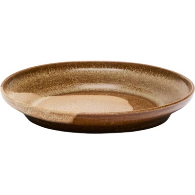 Hnědý keramický dezertní talíř Kave Home Nagoli 22,5 cm