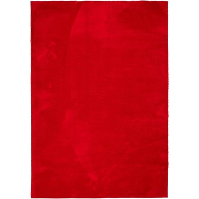 Килим HUARTES с къс косъм, мек и миещ се, червен, 160x230 см