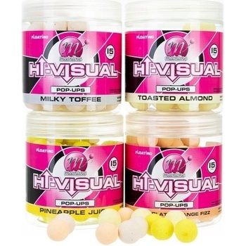 Mainline Plávajúce Boilies High Visual Pop-ups Pineapple Juice 15mm 50ks