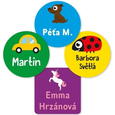 Mama Labels Jmenovky na oblečení pro děti do školy a školky 48 ks