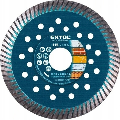 Řezný kotouč Extol Industrial 115 mm na betonu a kámen