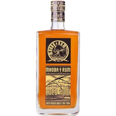 Mhoba American Oak Aged Rum 43% 0,7 l (čistá fľaša)