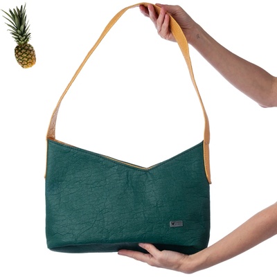 Lovemusic Dámská kabelka Little Shopper zelenožlutý Piňatex Černá