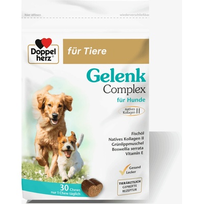 Doppelherz Gelenk Complex žvýkací tablety pro psy 30 tbl 95 g