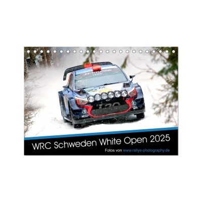 WRC Schweden White Open Tisch DIN A5 quer CALVENDO Monats 2025 2025