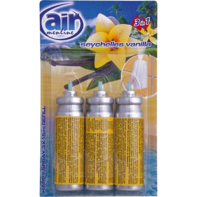 Air Menline sprej (aerosol) Vanilka osvěžovač vzduchu 3 x 15 ml