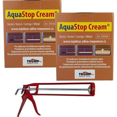 Duobox AquaStop Cream® – 12x kartuš 310 ml + vytlač. pistole na katruše + 4 x trubička