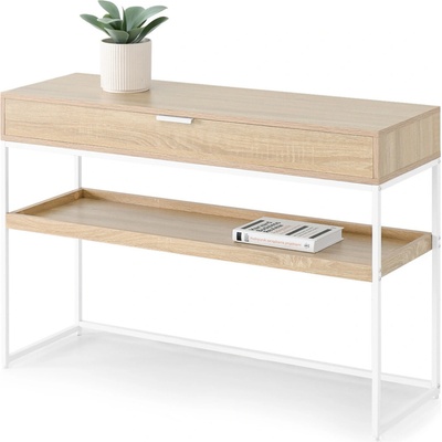 Catalina Moderná konzola NOELA 110 cm dub sonoma + biely rám