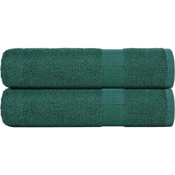 vidaXL Кърпи за баня 2 бр зелени 70x140 см 360 gsm 100% памук (136857)