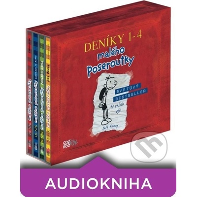 Deník malého poseroutky - audio 1-4 BOX - Jeff Kinney, Václav Kopta