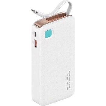 USAMS US-CD224 Power Bank 10000mAh 20W PD Бързо зареждане Бял (USA001397) (USA001397)